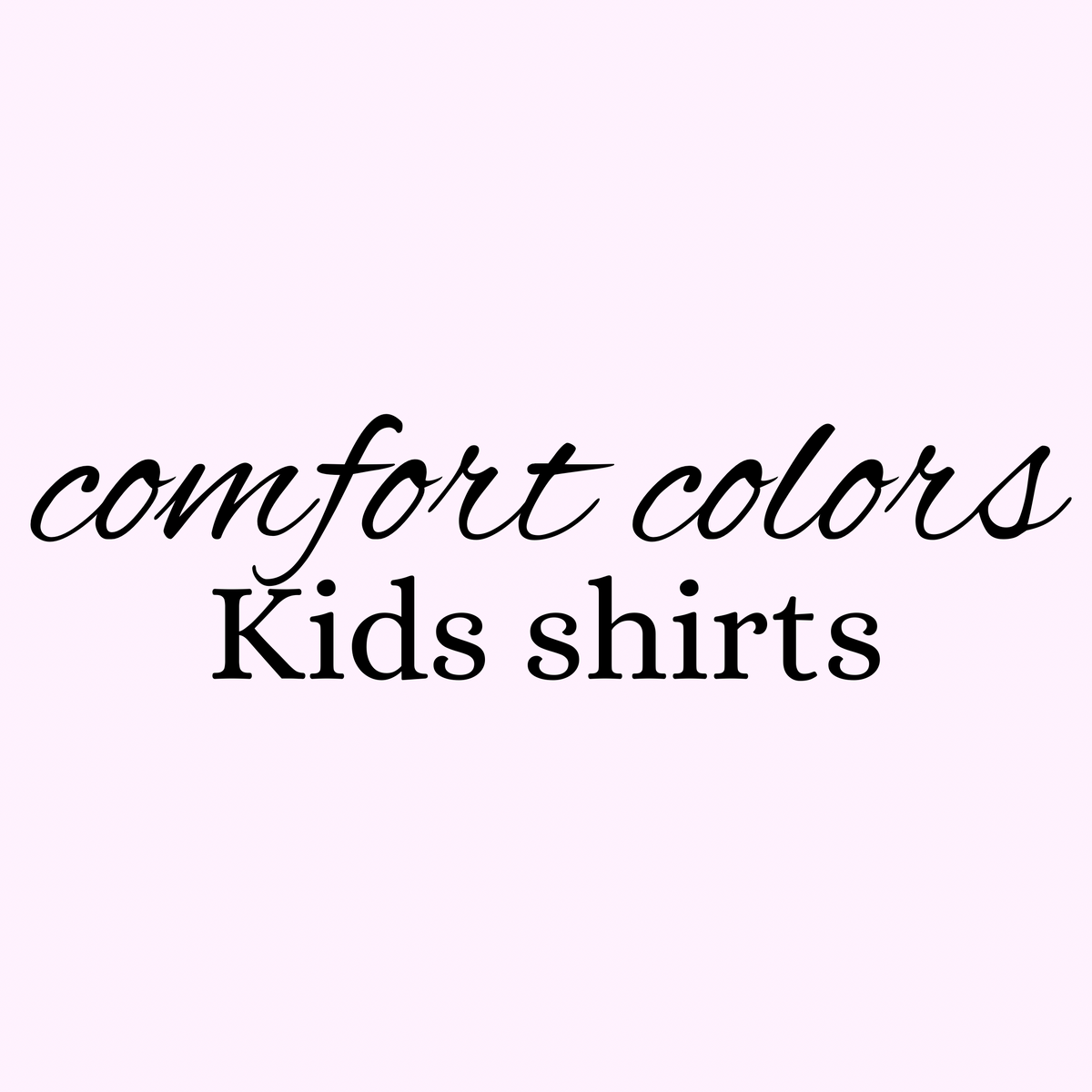 comfort colors kids