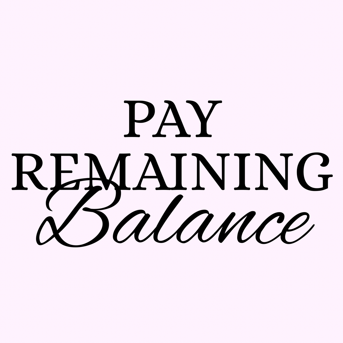Remaining balance