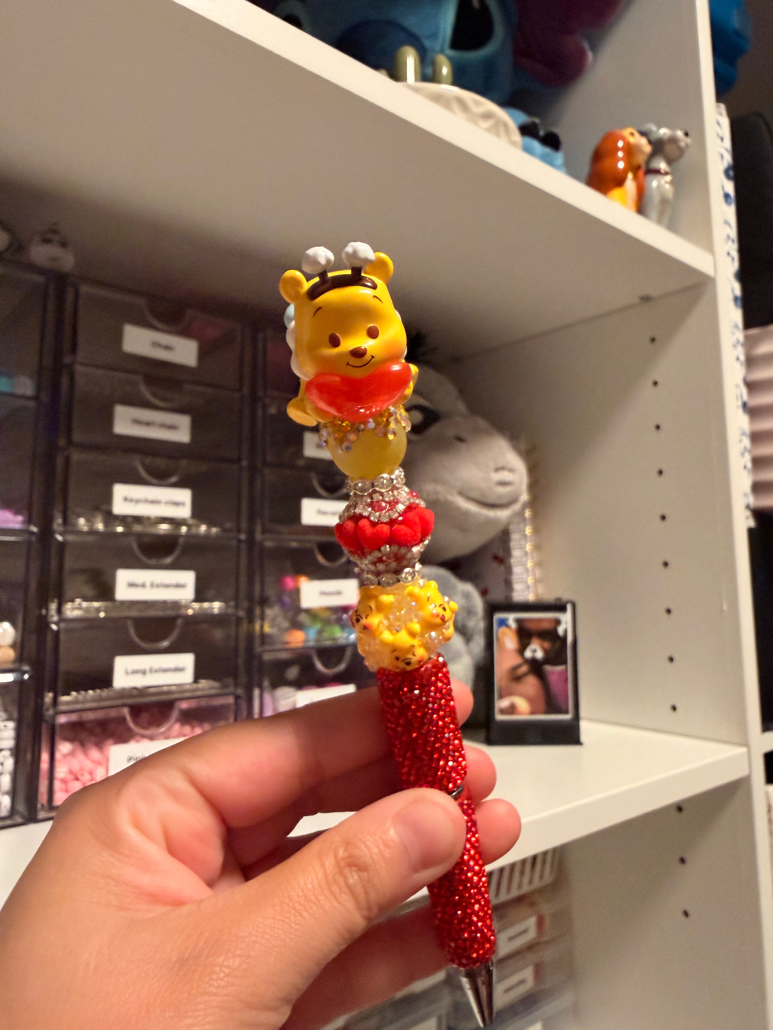 pooh heart bling pen