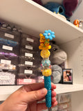 pooh blue flower bling pen
